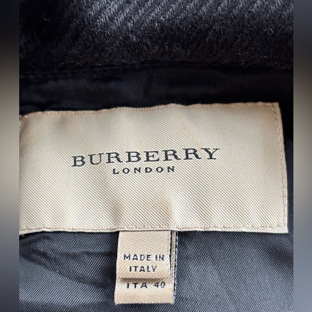 Burberry Black Wool Dress Peter Pan Collar - Picture 9 of 12